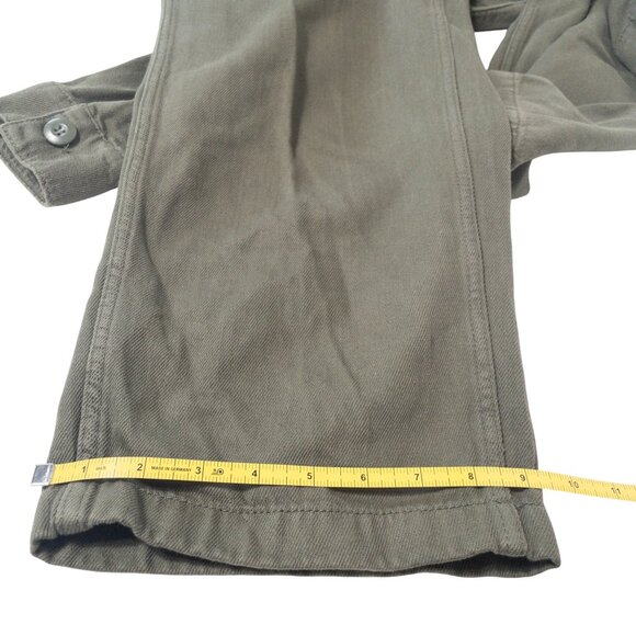 Free People Gia Coverall Jumpsuit Army Green Revolve SZ M Fitted Ankle Cotton - Picture 3 of 11